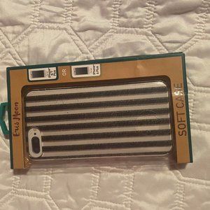 Black/Clear - soft case for iphone 8,7,6 plus